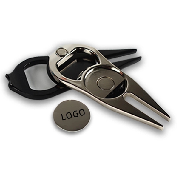 Golf Divot Repair Tool w/ Removable Marker & Bottle Opener 6