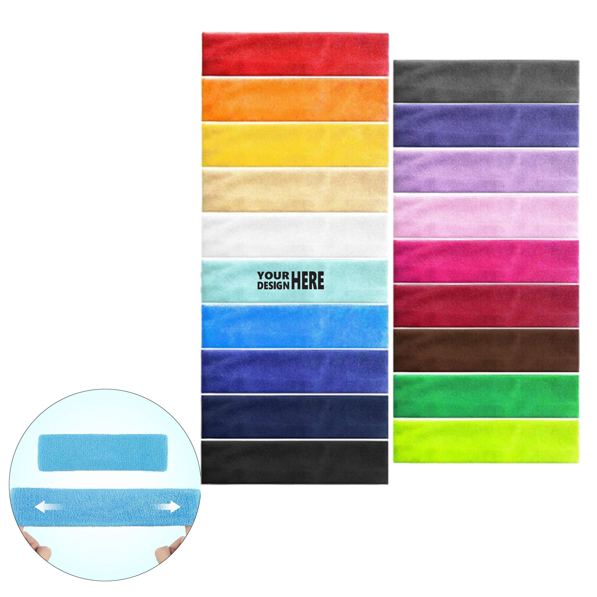 Sports Sweat Absorbing Personalized Headband 1