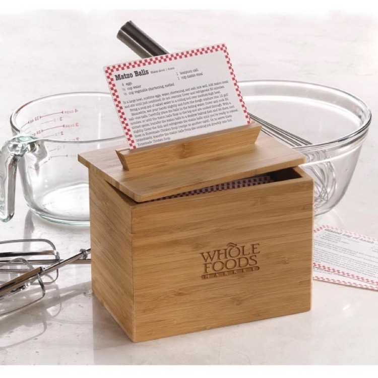 BistroTek Zest Premium Bamboo Recipe Box (4"x6") 4