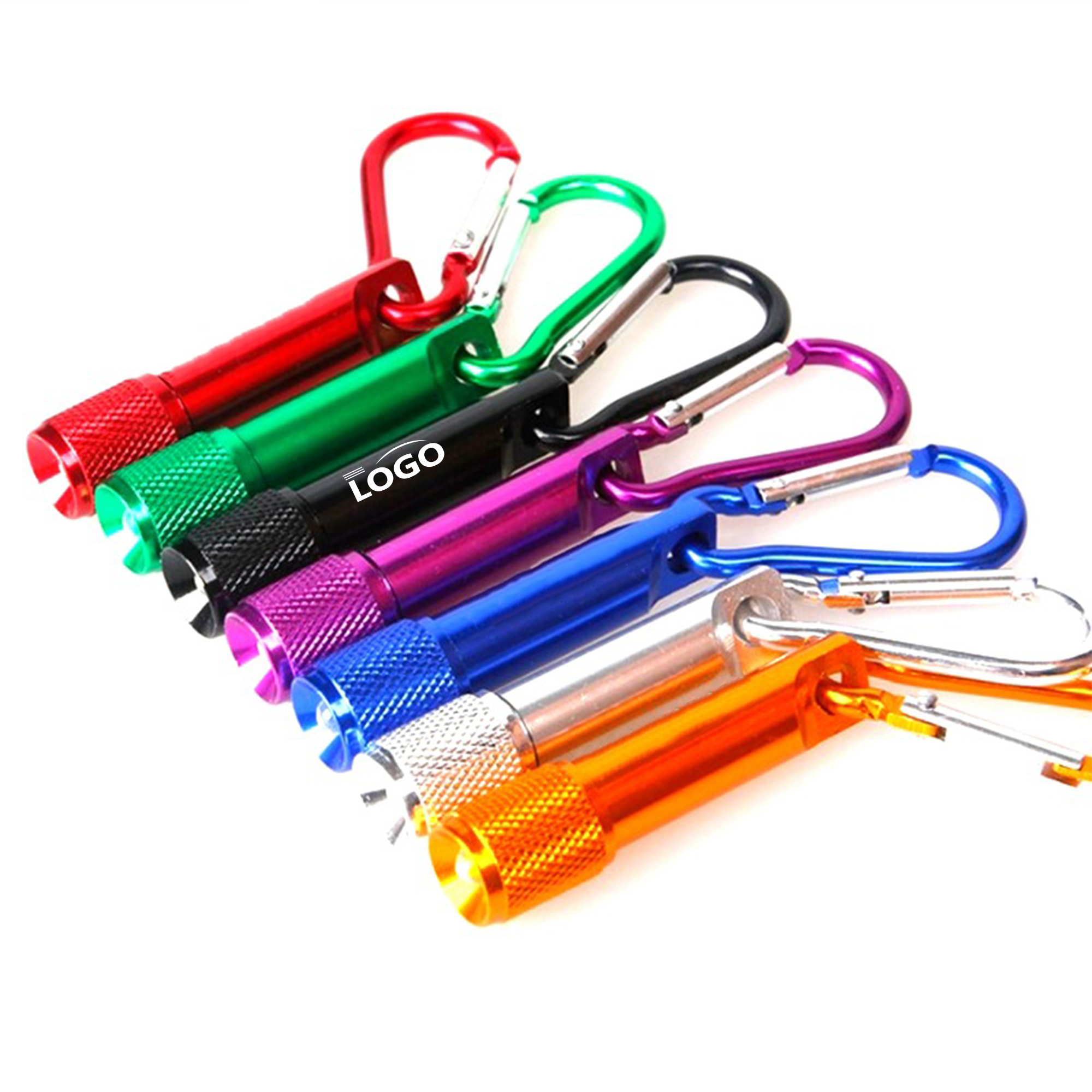 Mini LED Flashlight with Carabiner Clip 2