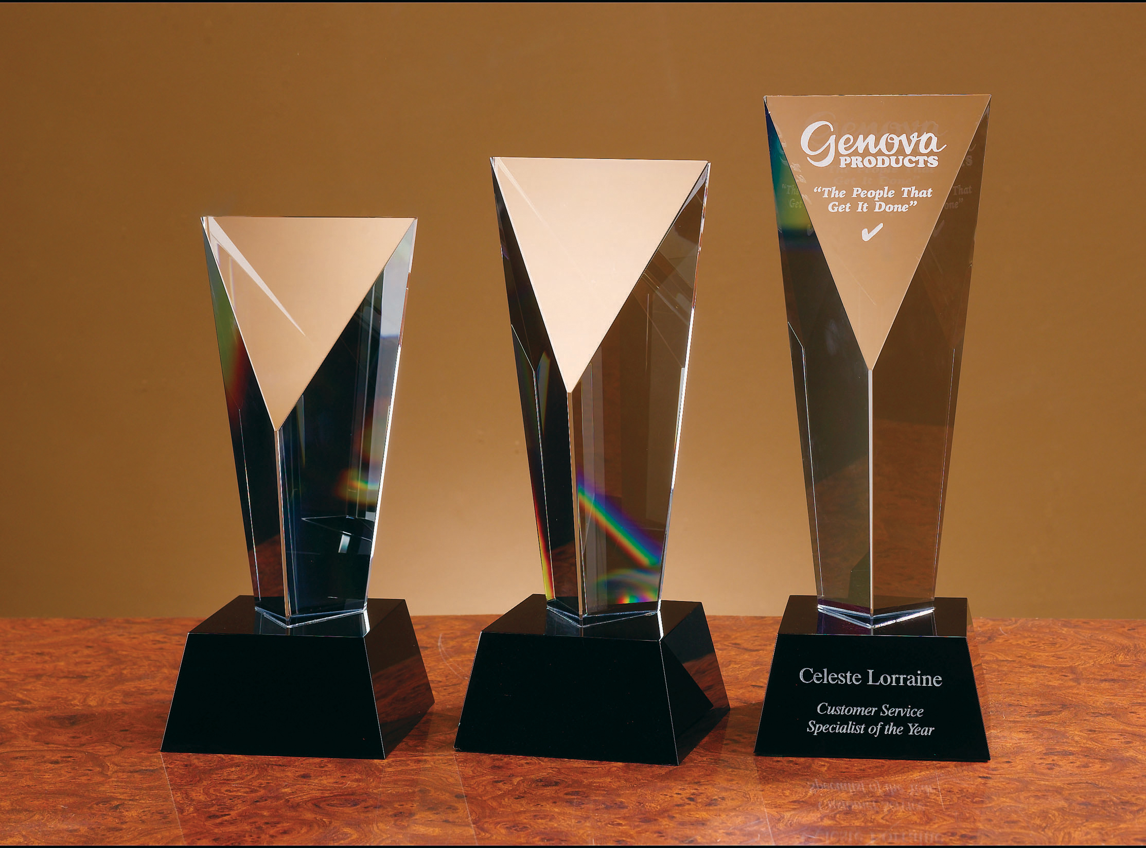 11" Jet Crystal Tower Award 1