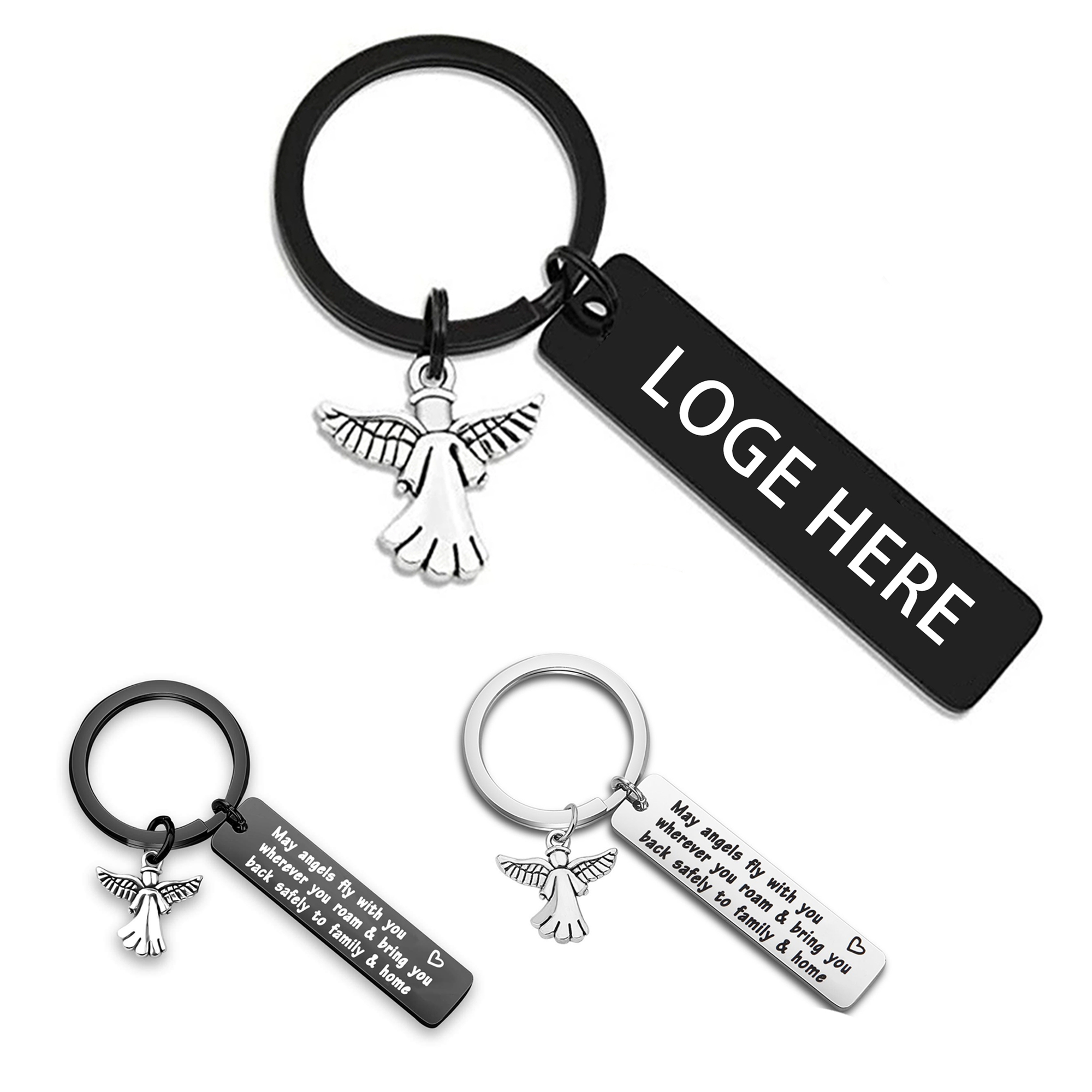 Electroplated Black Angel Keychain 1