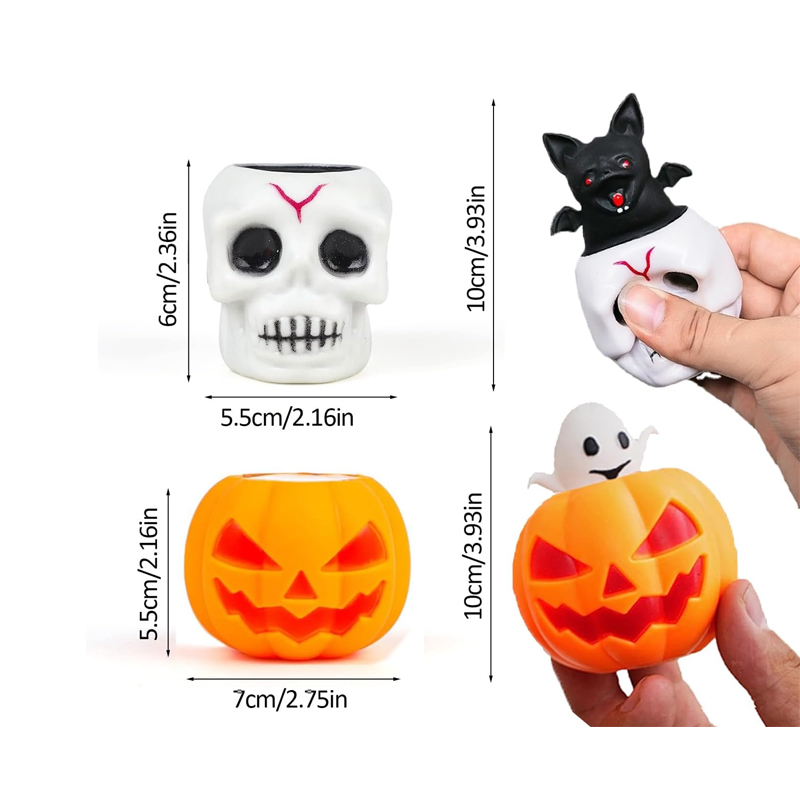 Halloween Funny Pumpkin Ghost Stress-Relieving Toy 4