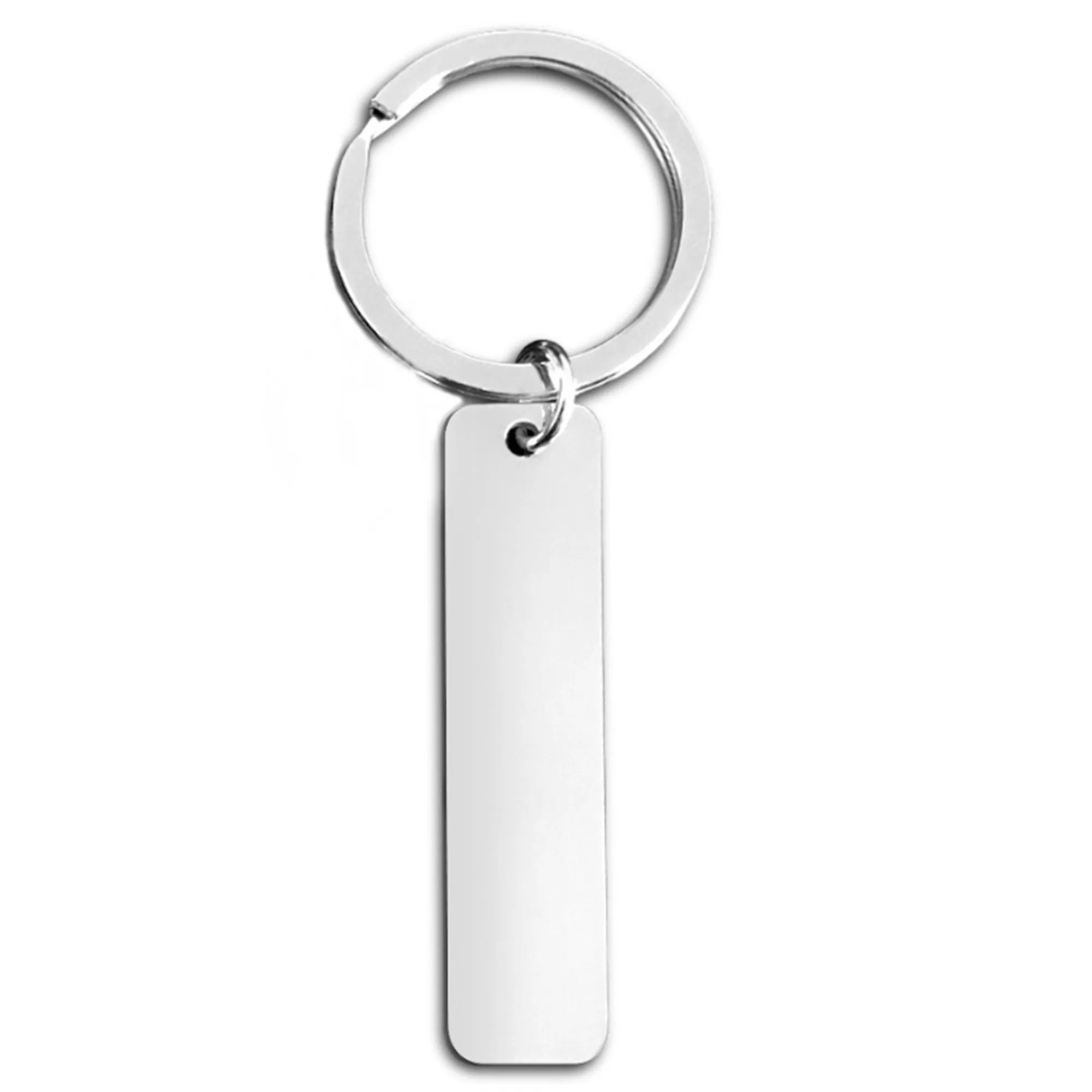 Laser Engraved Stainless Steel Keychain MOQ 20pcs 6