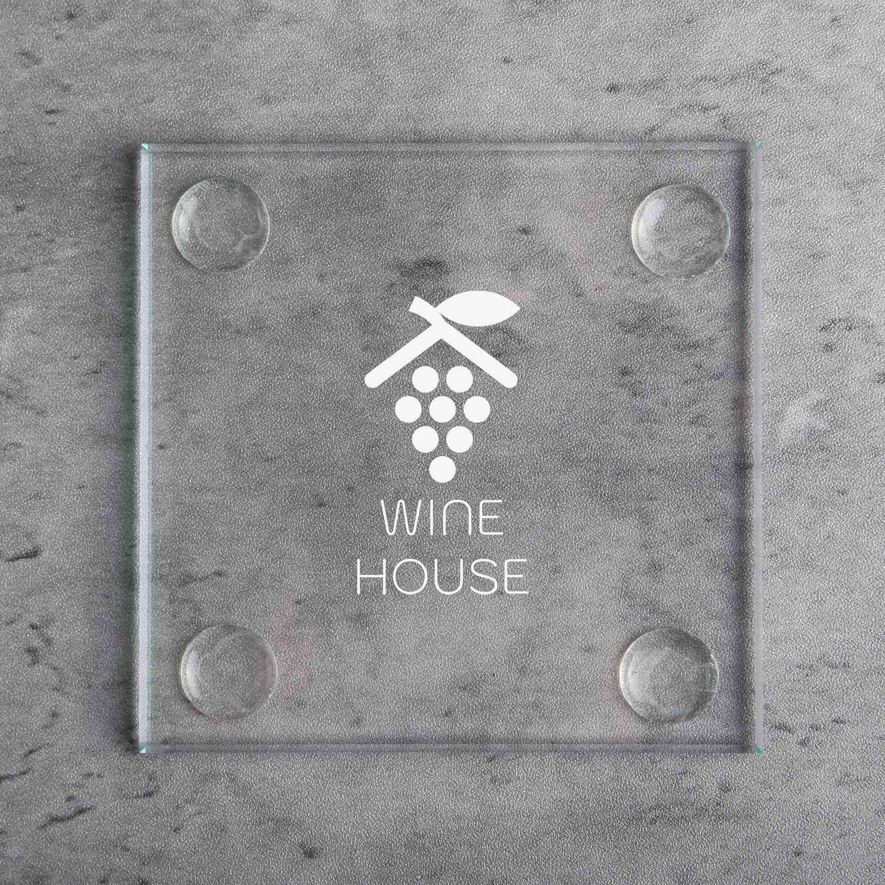Square Glass Coasters: Single 4