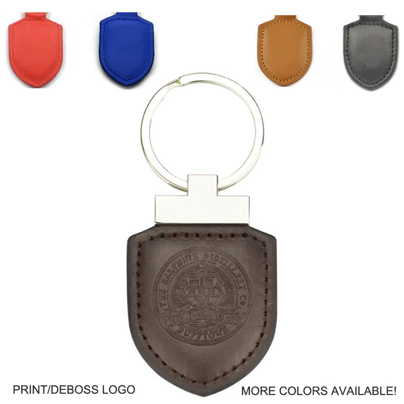 Shield Stitched Leatherette Key Tag 2