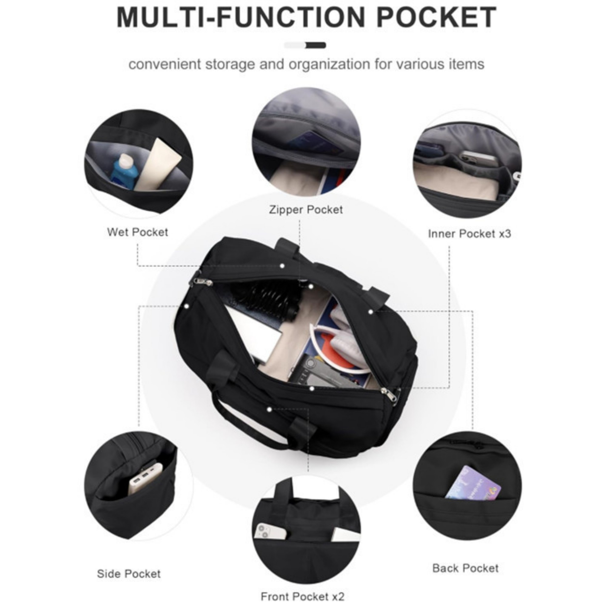 Travel Duffel Bag With Shoulder Strap 3