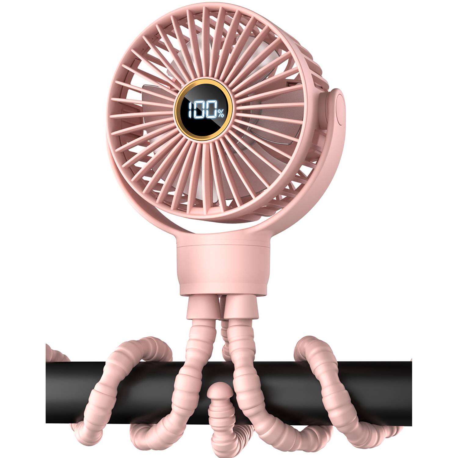 Octopus Mini Fan Rechargeable with Digital Display 2