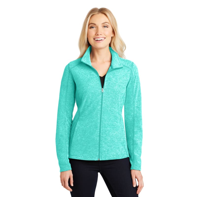 Port Authority Women's Heather Microfleece Full-Zip Jacket. 7