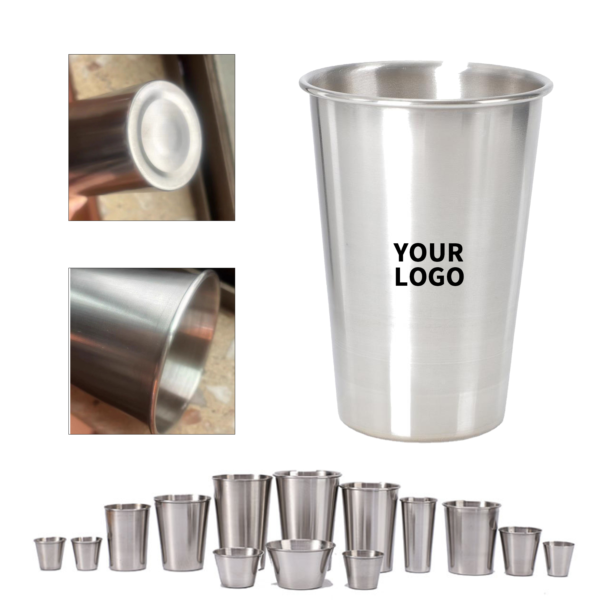 Stainless Steel Beer Cup Sixteen Ounce Capacity 2