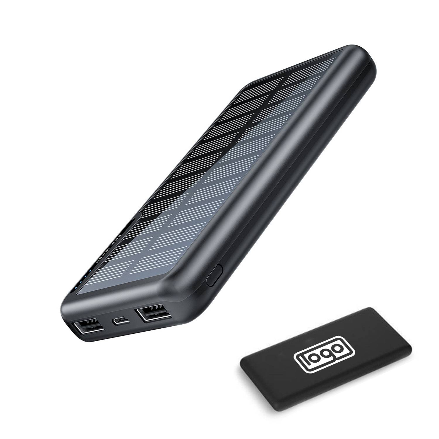 Ultra thin solar power bank 20000mAh mini compact gift 1
