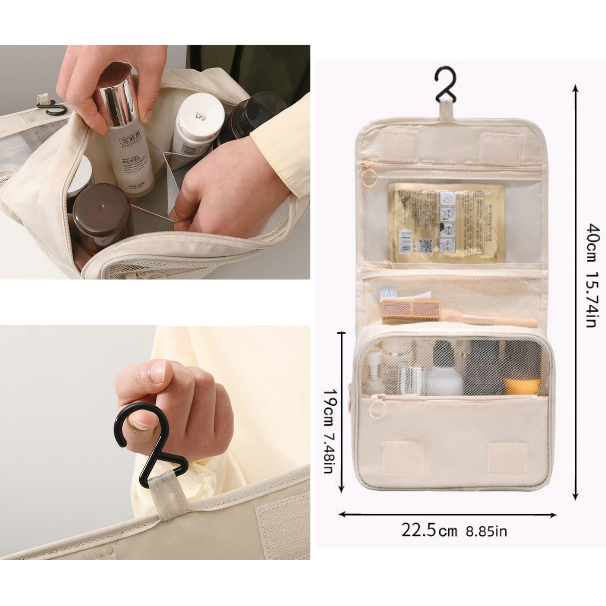 Customized travel hook wash bag 4