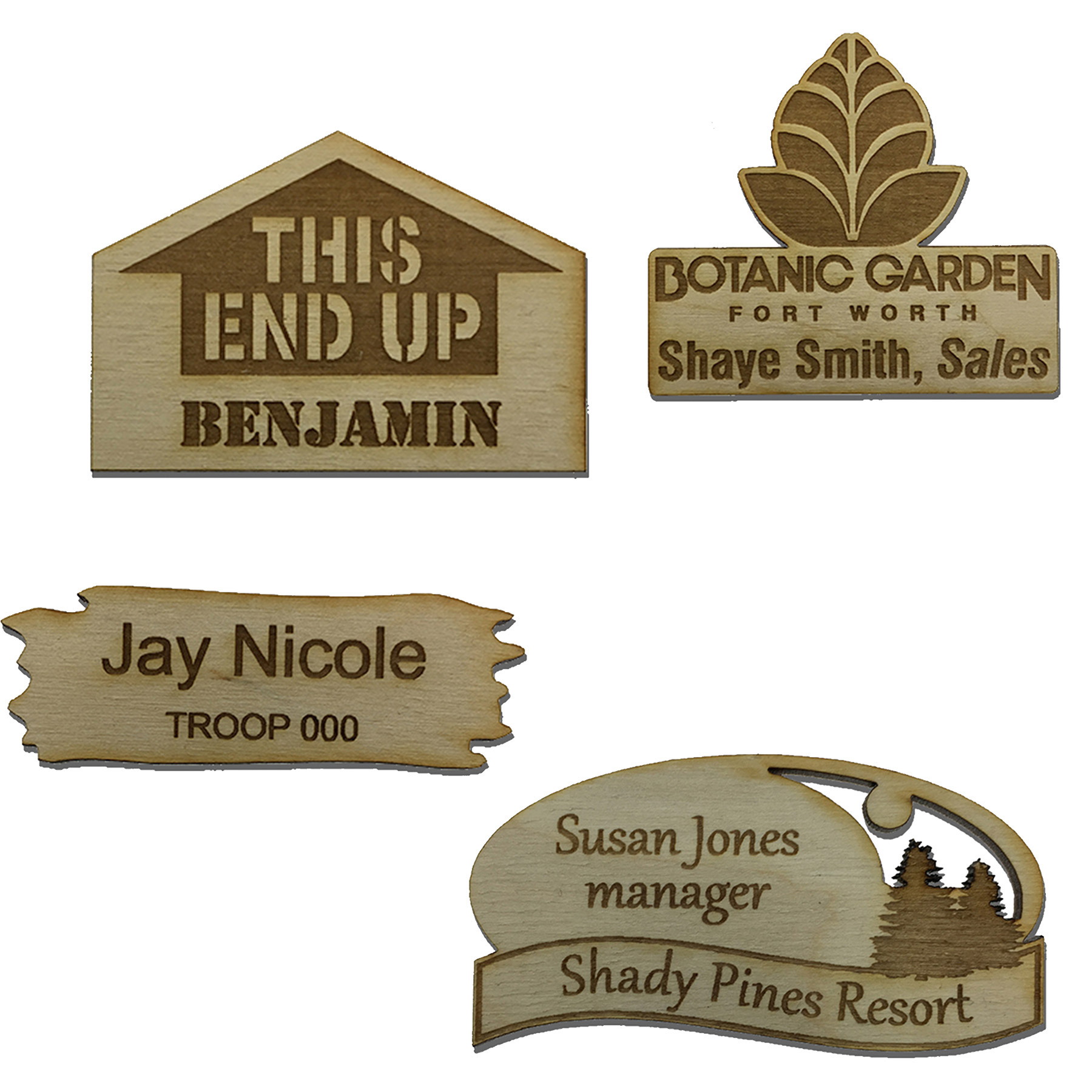Wood Name Tags 12