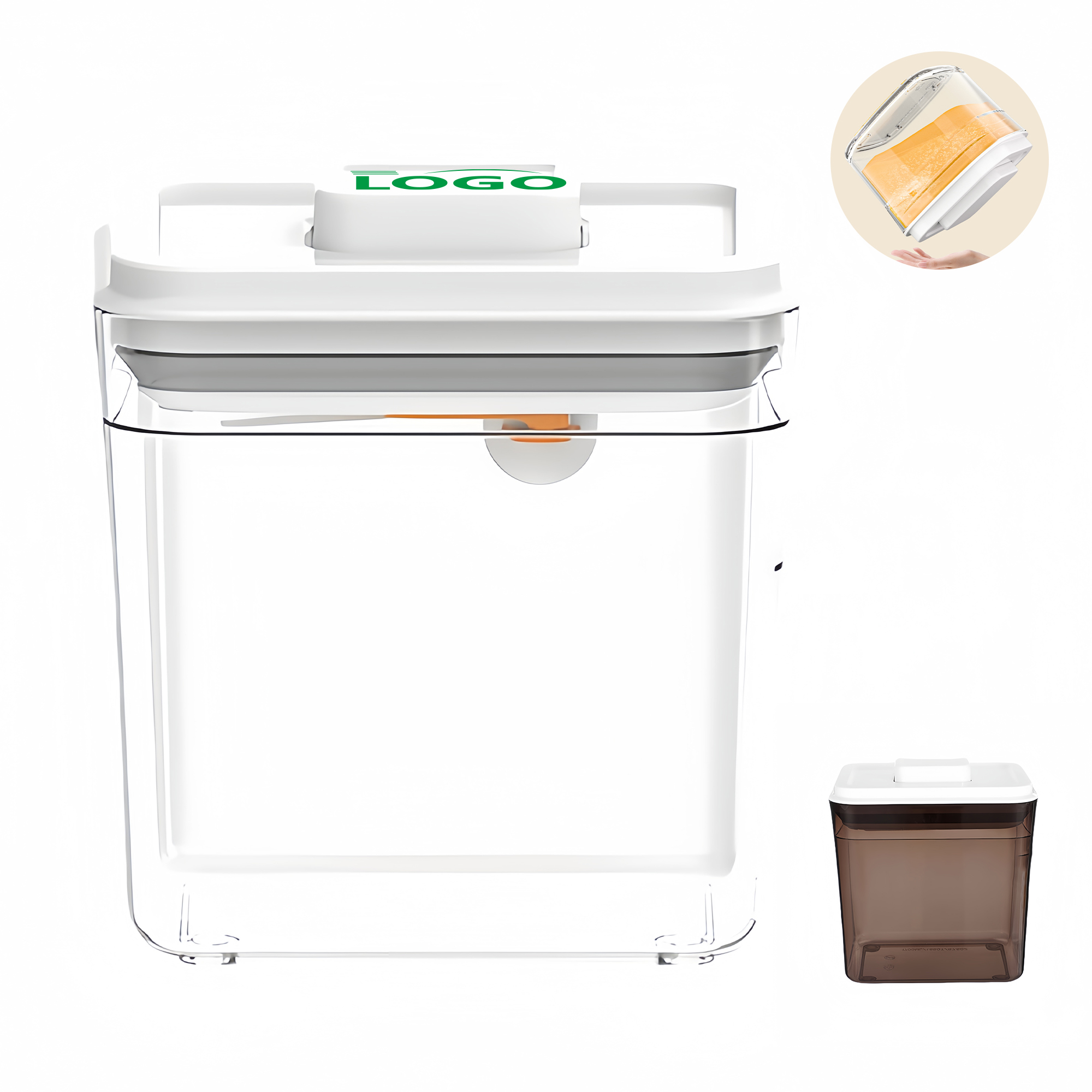 Square Push-Seal Food Storage Container 2