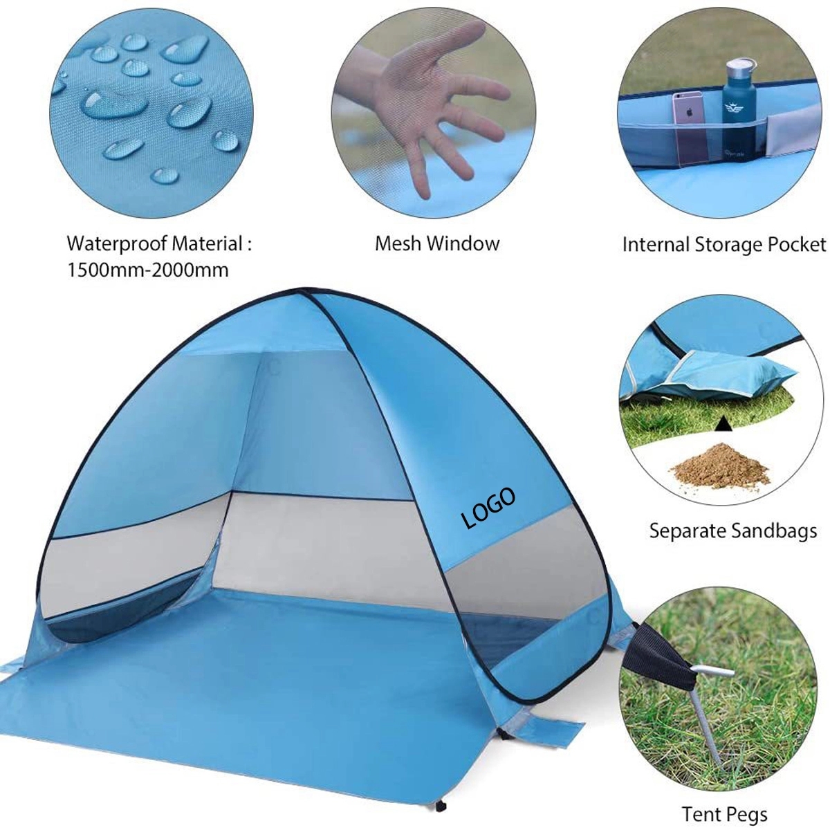 Fully Automatic Camping Beach Awning Tent 2