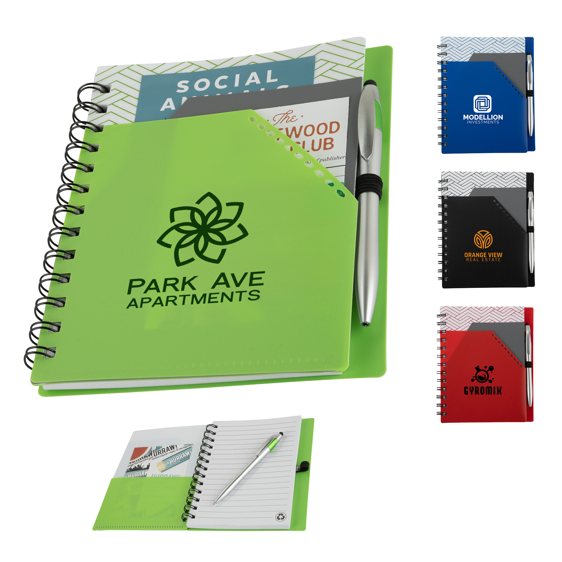 Trapezoid Junior Notebook w/  Stylus Pen 21