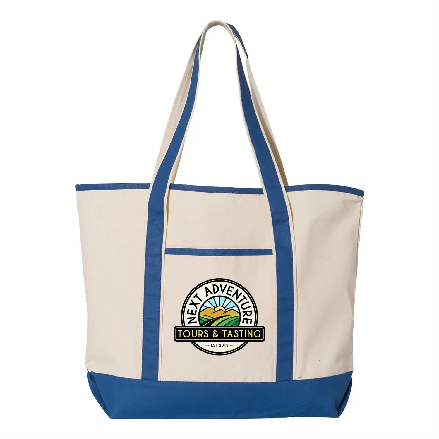 Q-Tees 34.6L Large Canvas Deluxe Tote 17