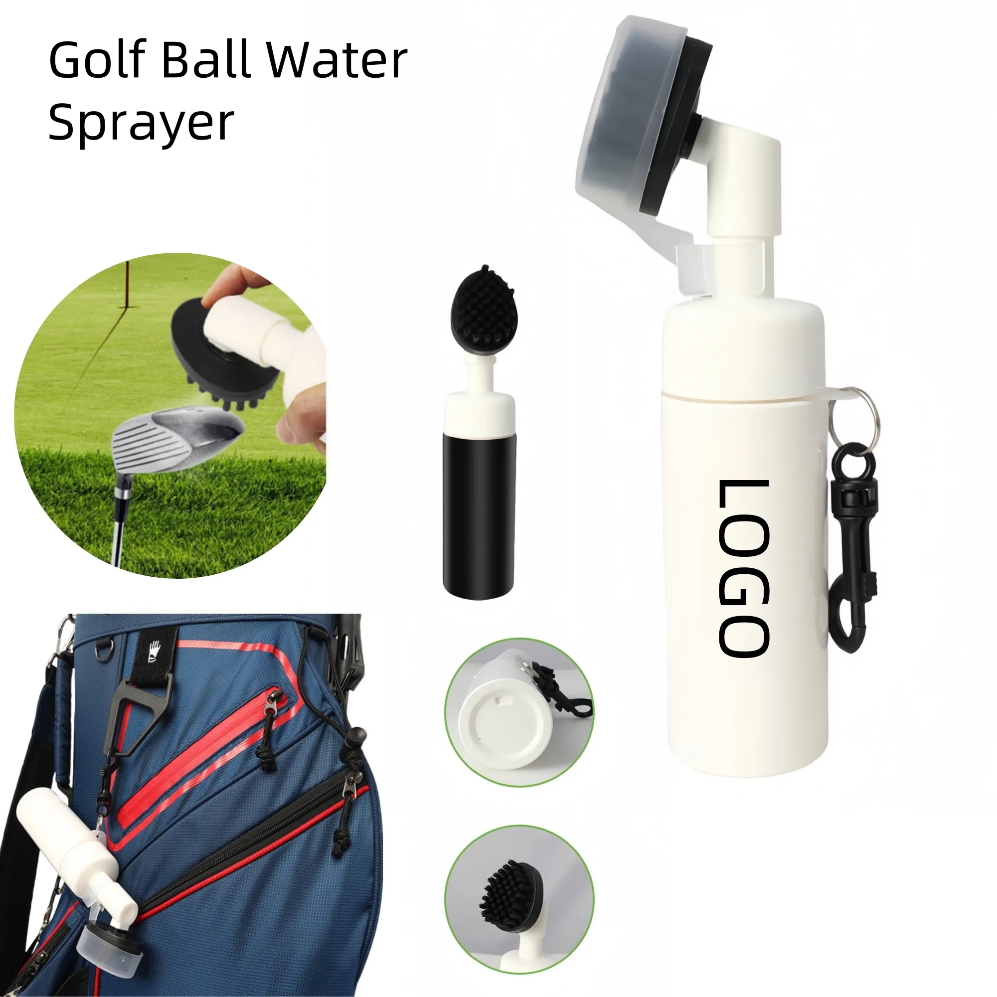 Water Spray Golf Club Scrubber for Quick Cleaning 12