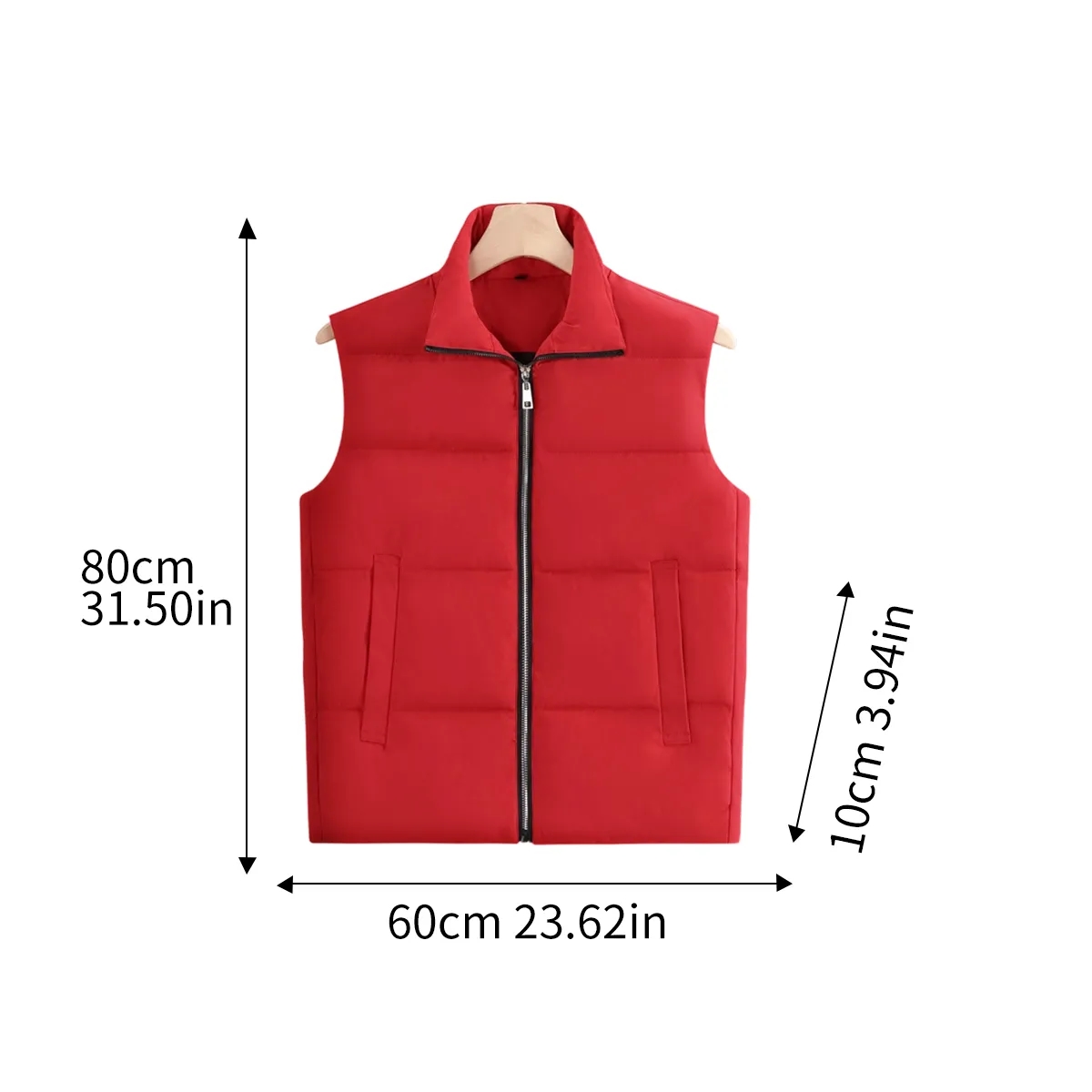 Unisex Insulated Puffer Vest Zip Front 2