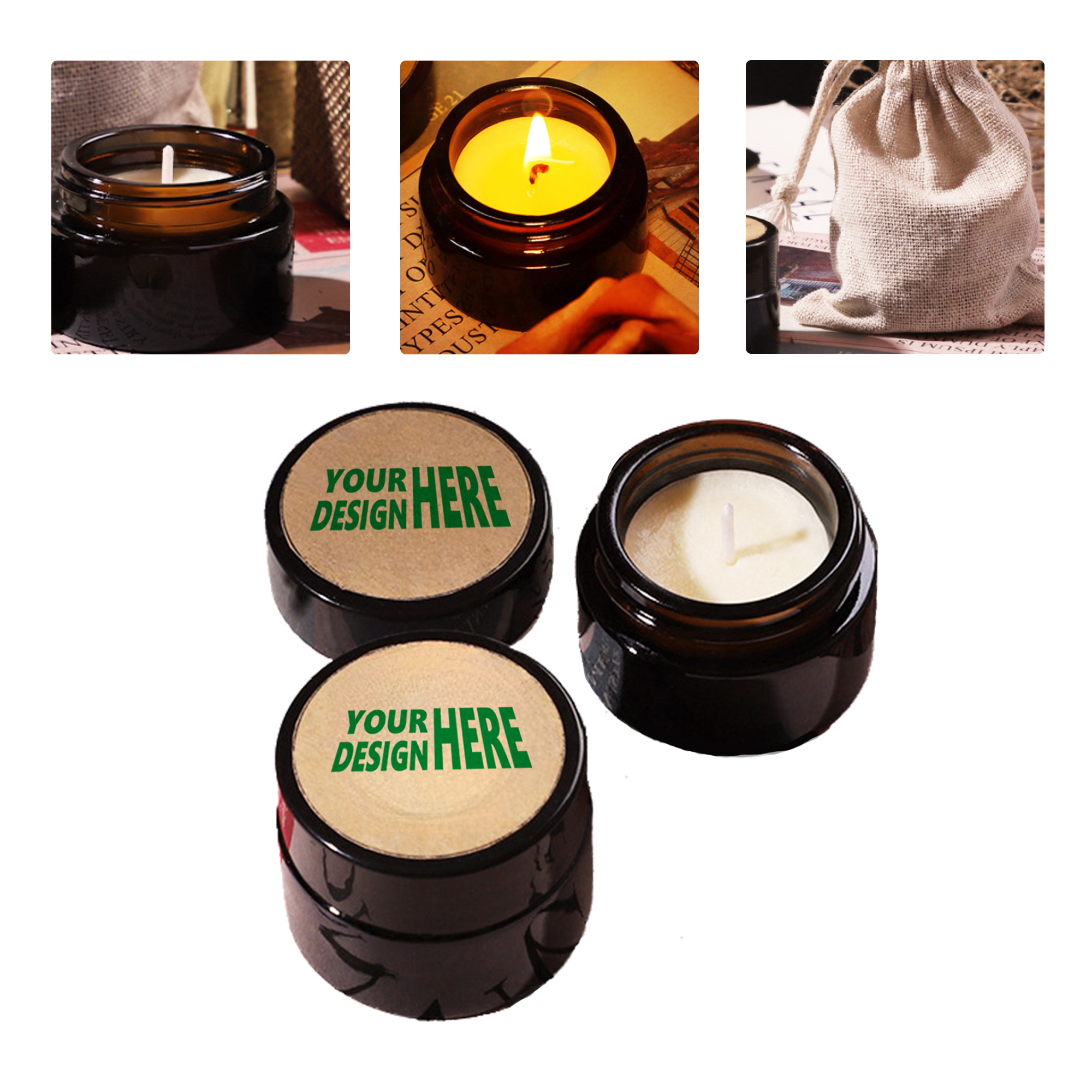 MOQ 50 Aromatic Vintage Tealight Candle Gift Set 2