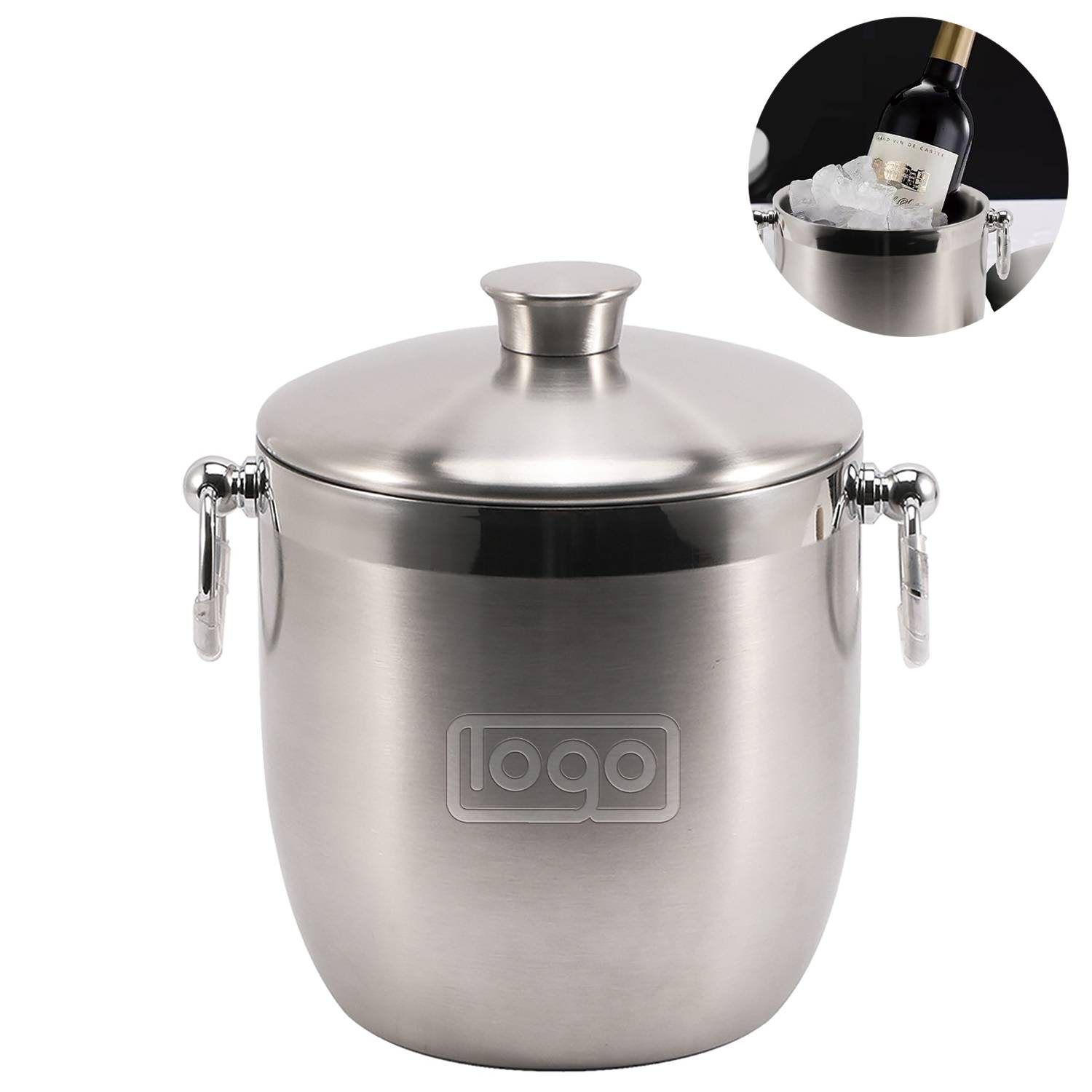 105Oz Insulated Stainless Steel Ice Bucket 5