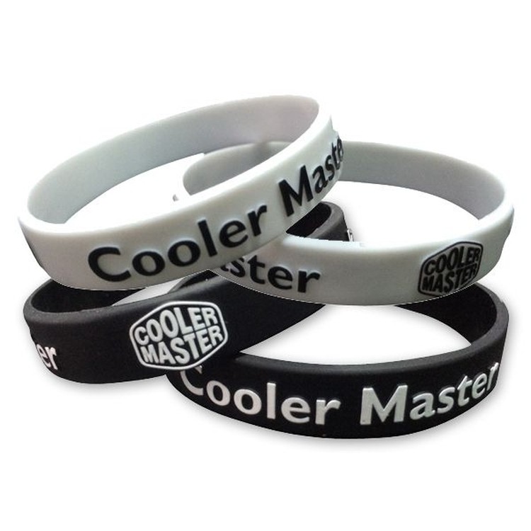 Color Filled Debossed Silicone Wristband 2