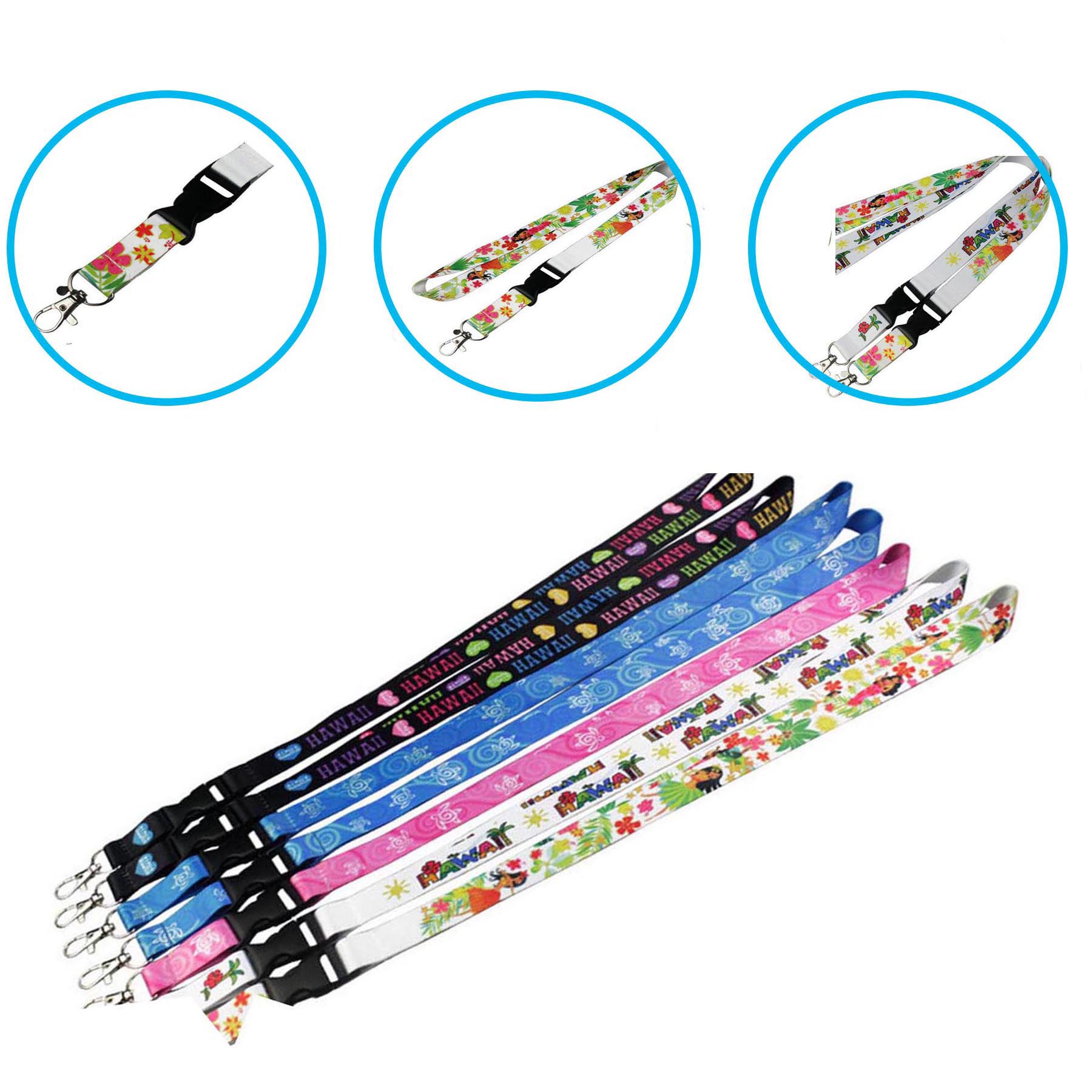 3/4" Work Card Lanyards with Safety Breakaway & Buckle Release 1