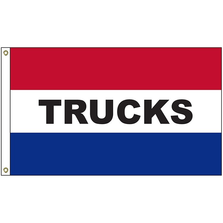 Trucks 3' x 5' Message Flag with Heading and Grommets 1