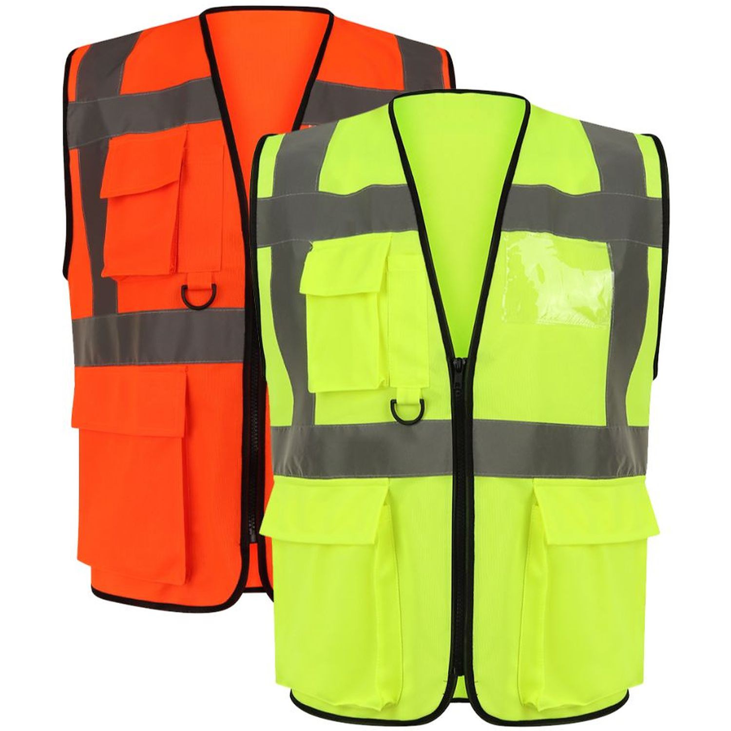 Class 2 rPET Knitted Reflective Safety Vest With 4 Pockets 6