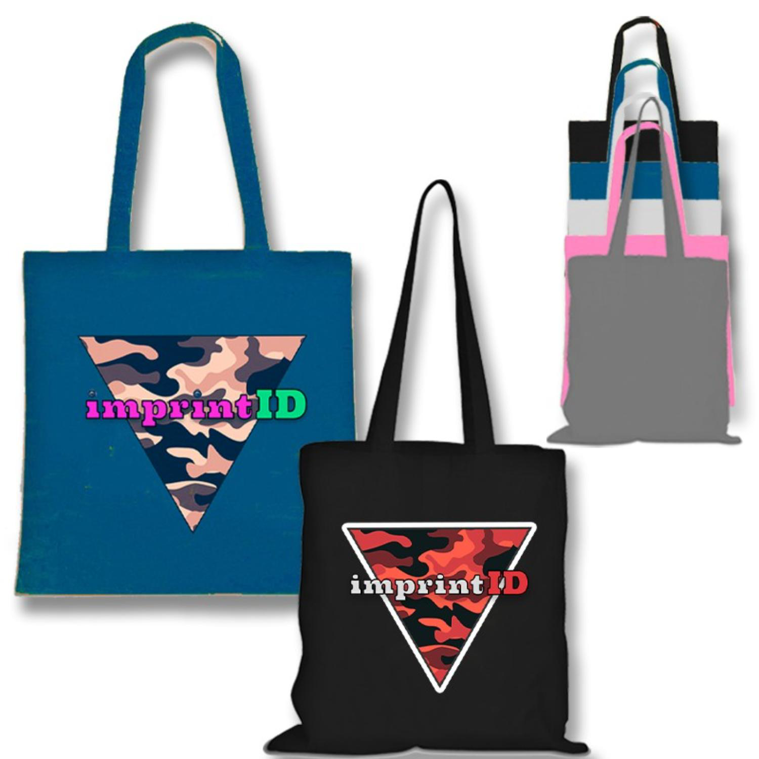 7 Oz. Multi Color Cotton Canvas Tote Bags (15" X 16"), custom tote bag with logo imprint 3