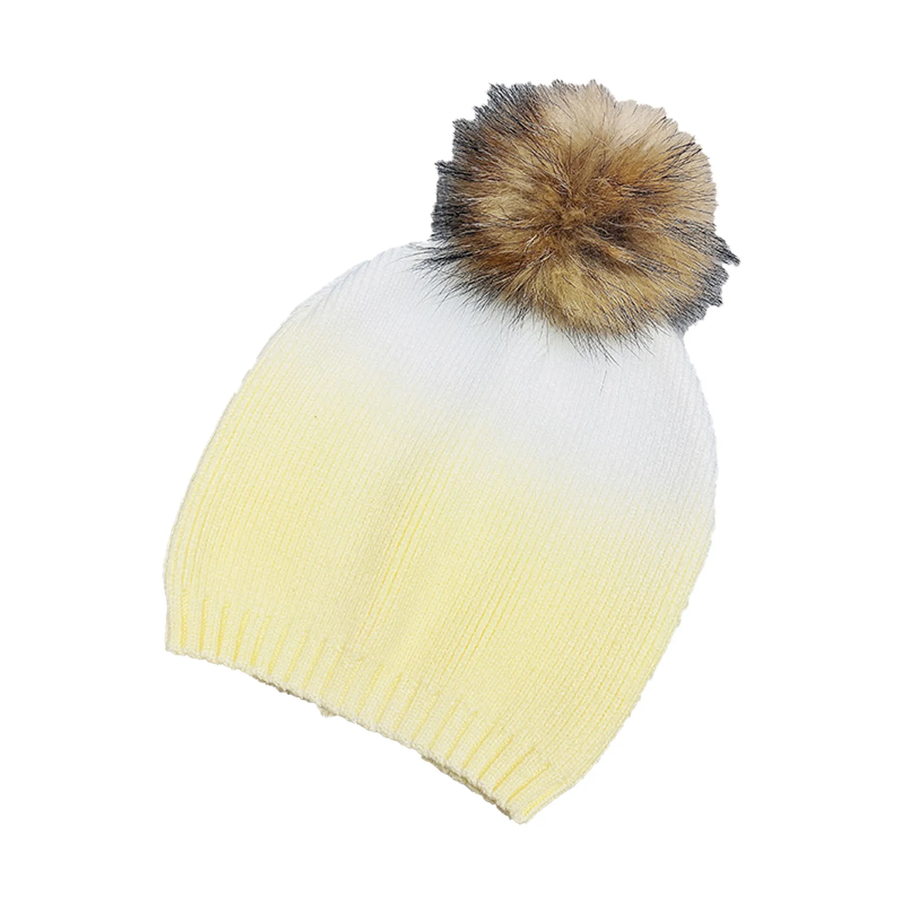 Color Gradient Dip-Dyed Knitted Beanie 7