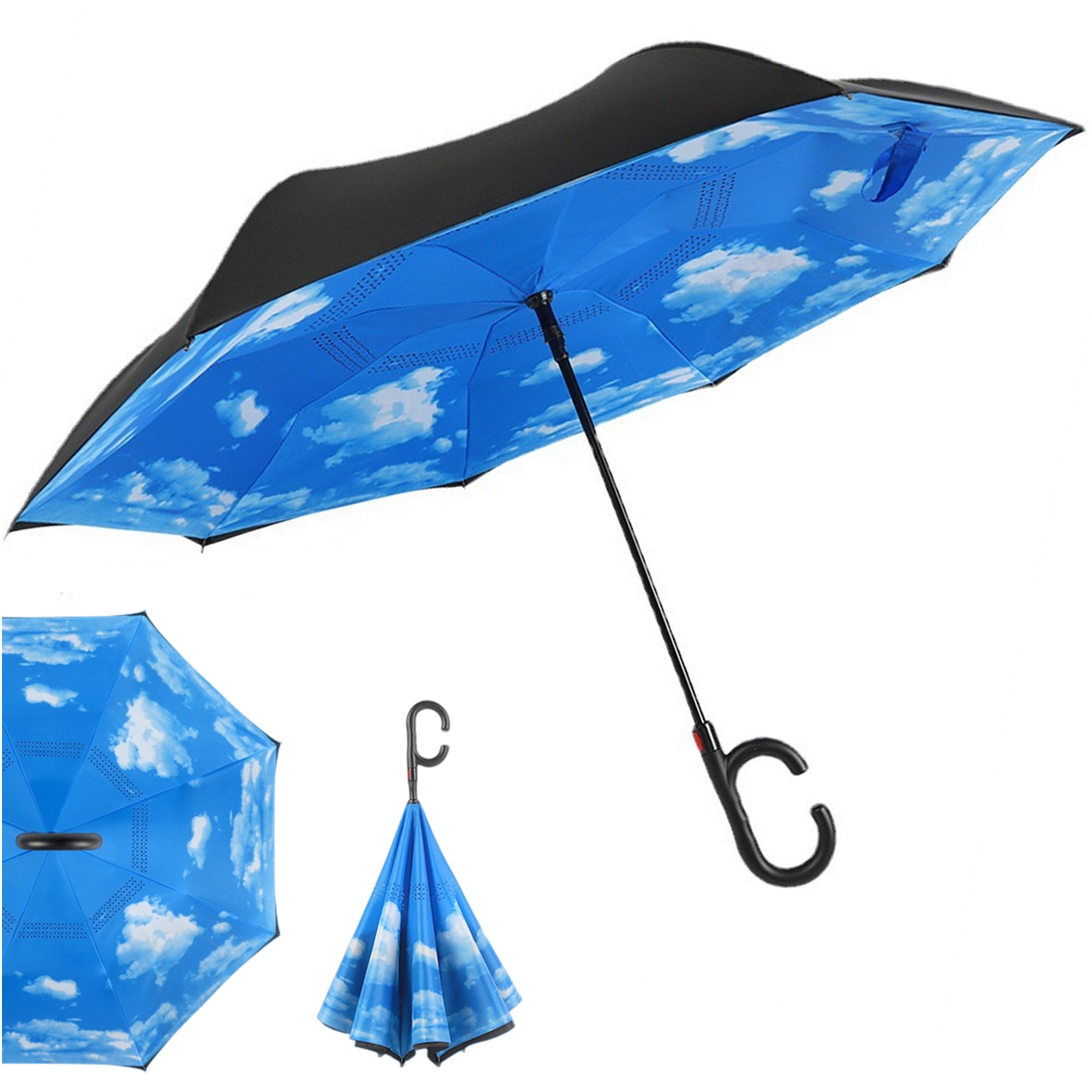 Automatic Open Inverted Reverse Umbrella