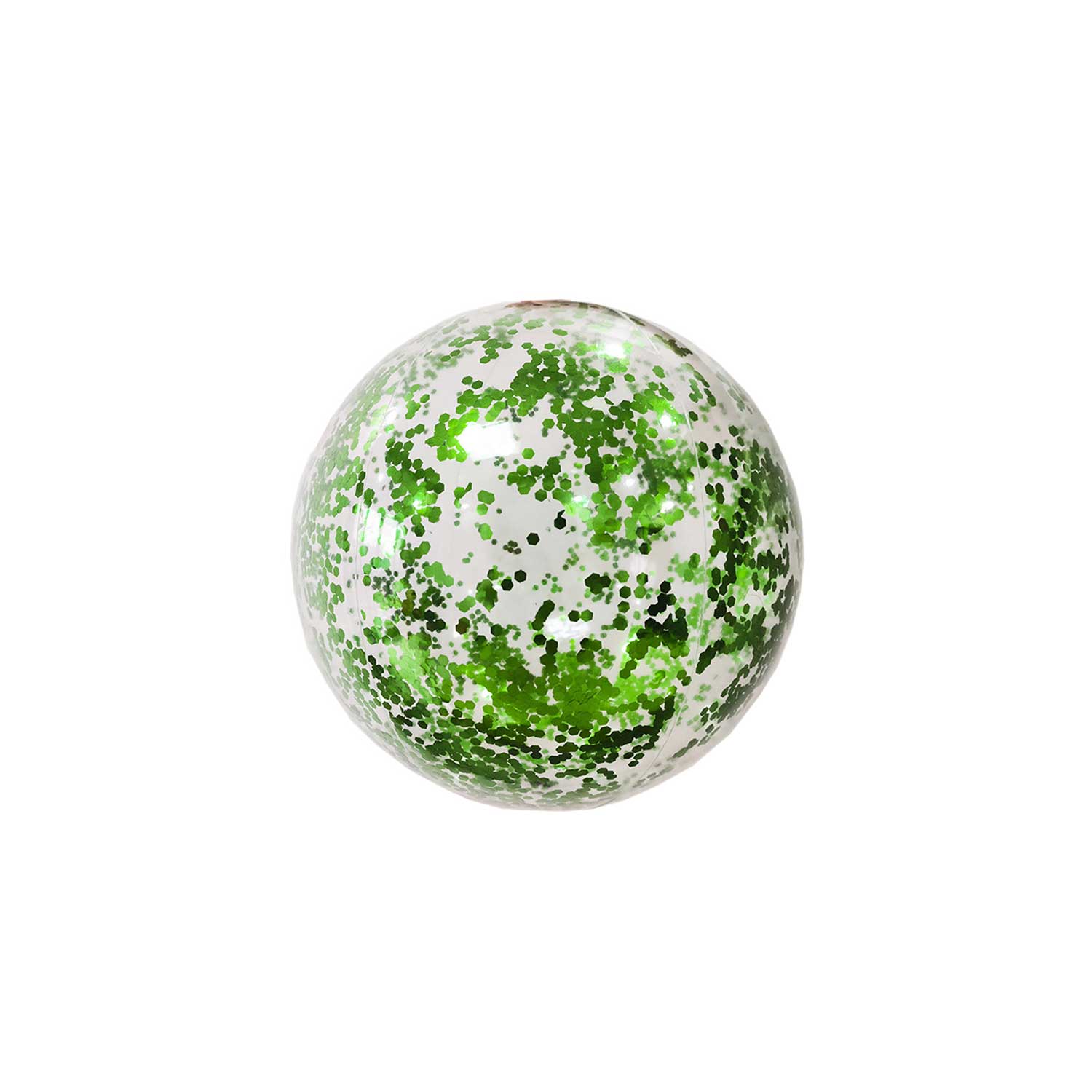 16/24in PVC Inflatable Beach Ball - Transparent Glitter Toy 18