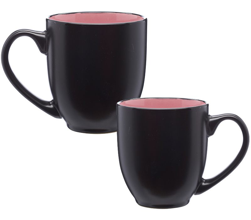 Two-Tone Black Matte Ceramic Mug, 16 oz. 12