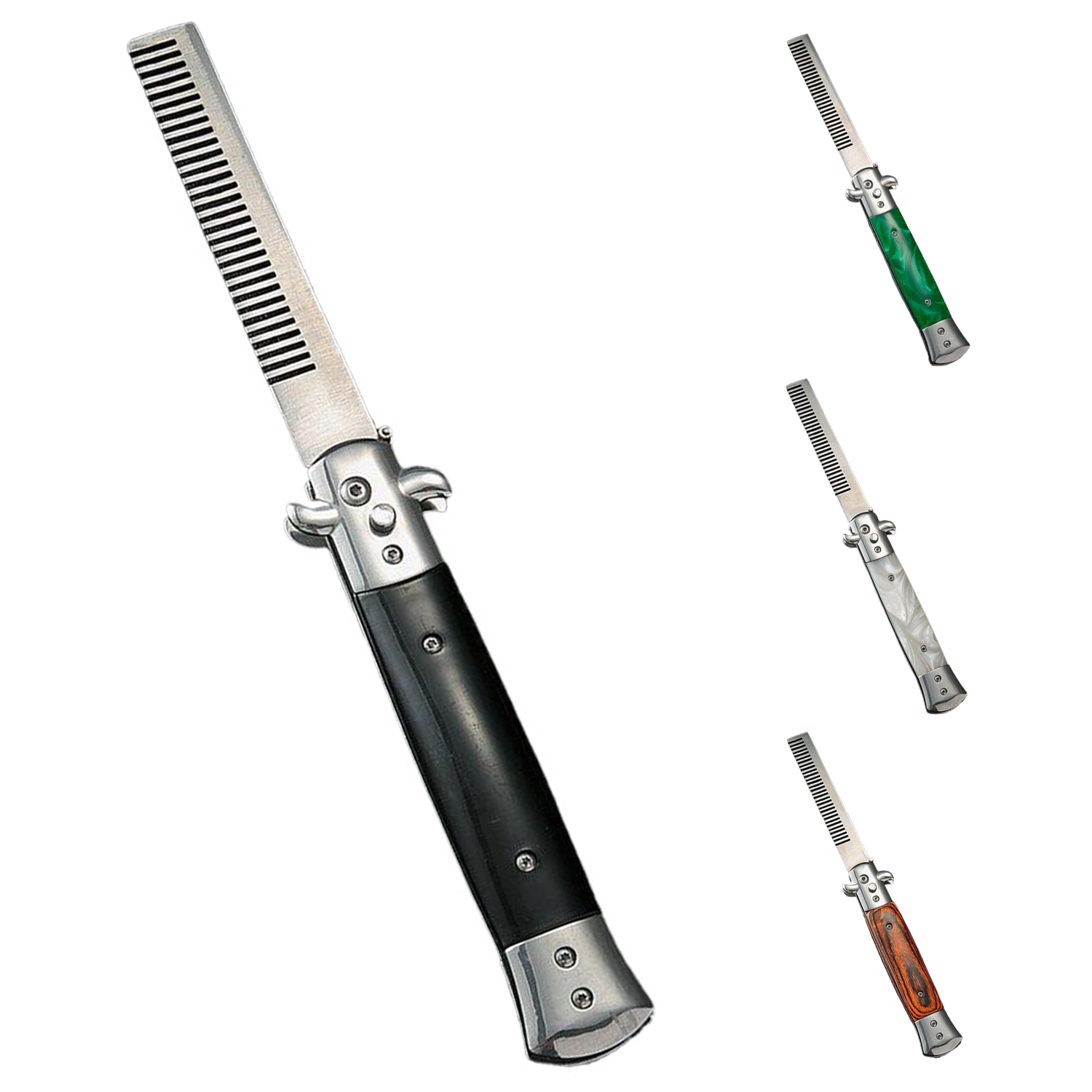 Stainless Steel Folding Comb w/ Resin Handle 10
