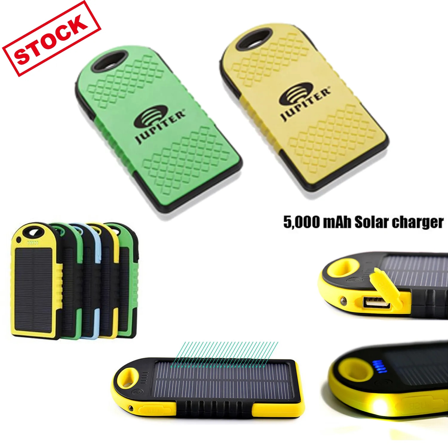 Fast Shipping! 5000mAh Cell Phone Custom Solar Charger 3