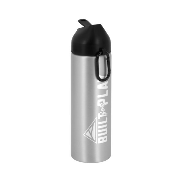 EasyFlow Recycled Aluminum Bottle w Straw Lid, custom water bottle with logo imprint 121