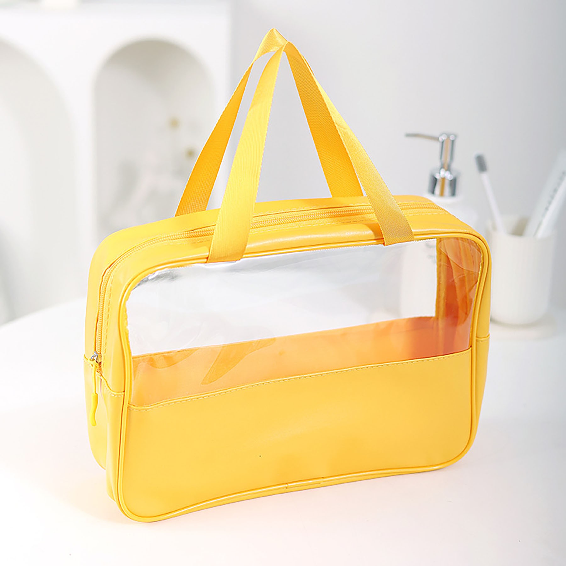 Translucent Pvc Zippered Toiletry Makeup Bag 6