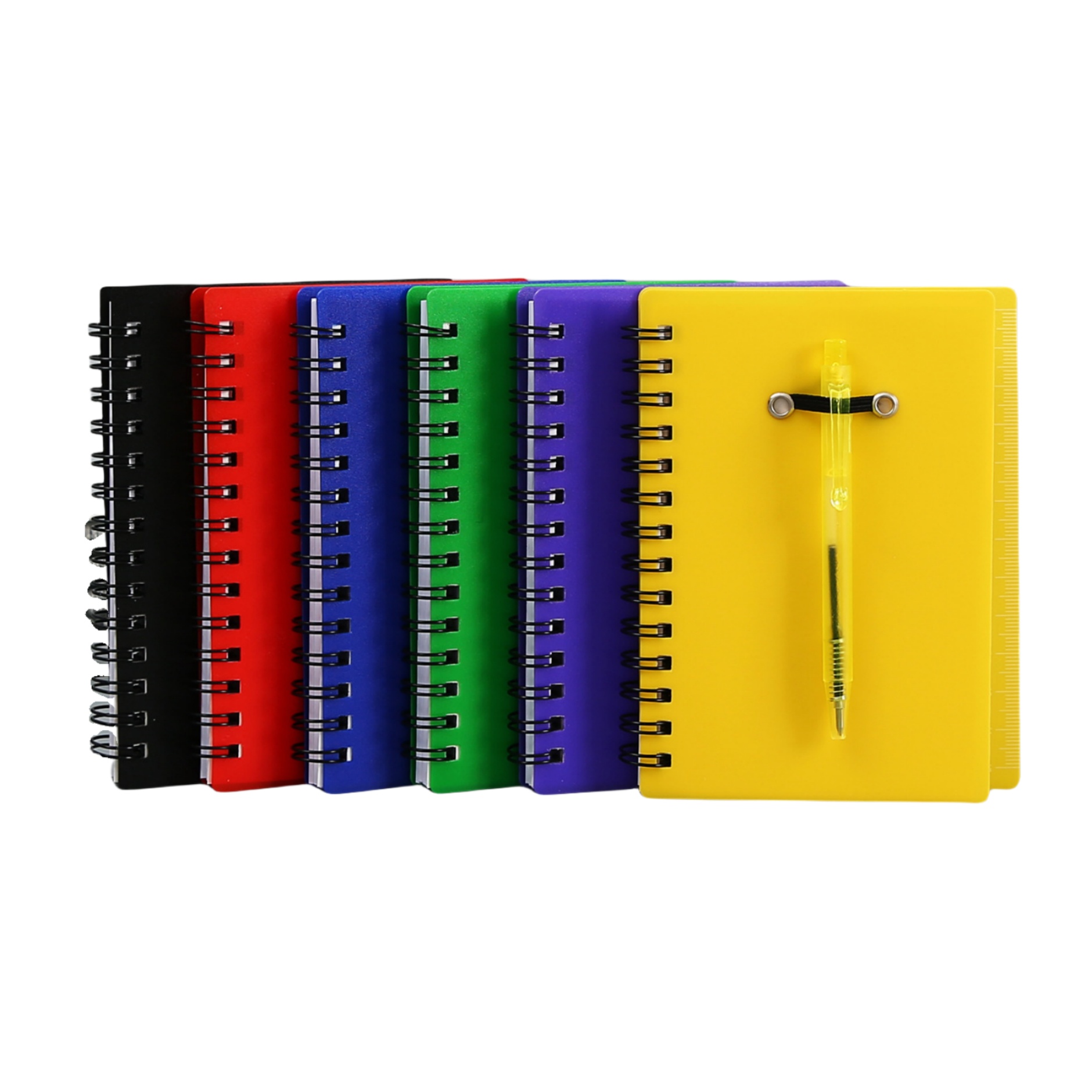 Spiral Notebook with Pen in Holder and Sticky Notes 10