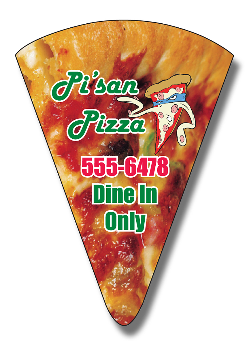 Magnet - Pizza Slice Shape (1.875x2.625) - 30 Mil. 3