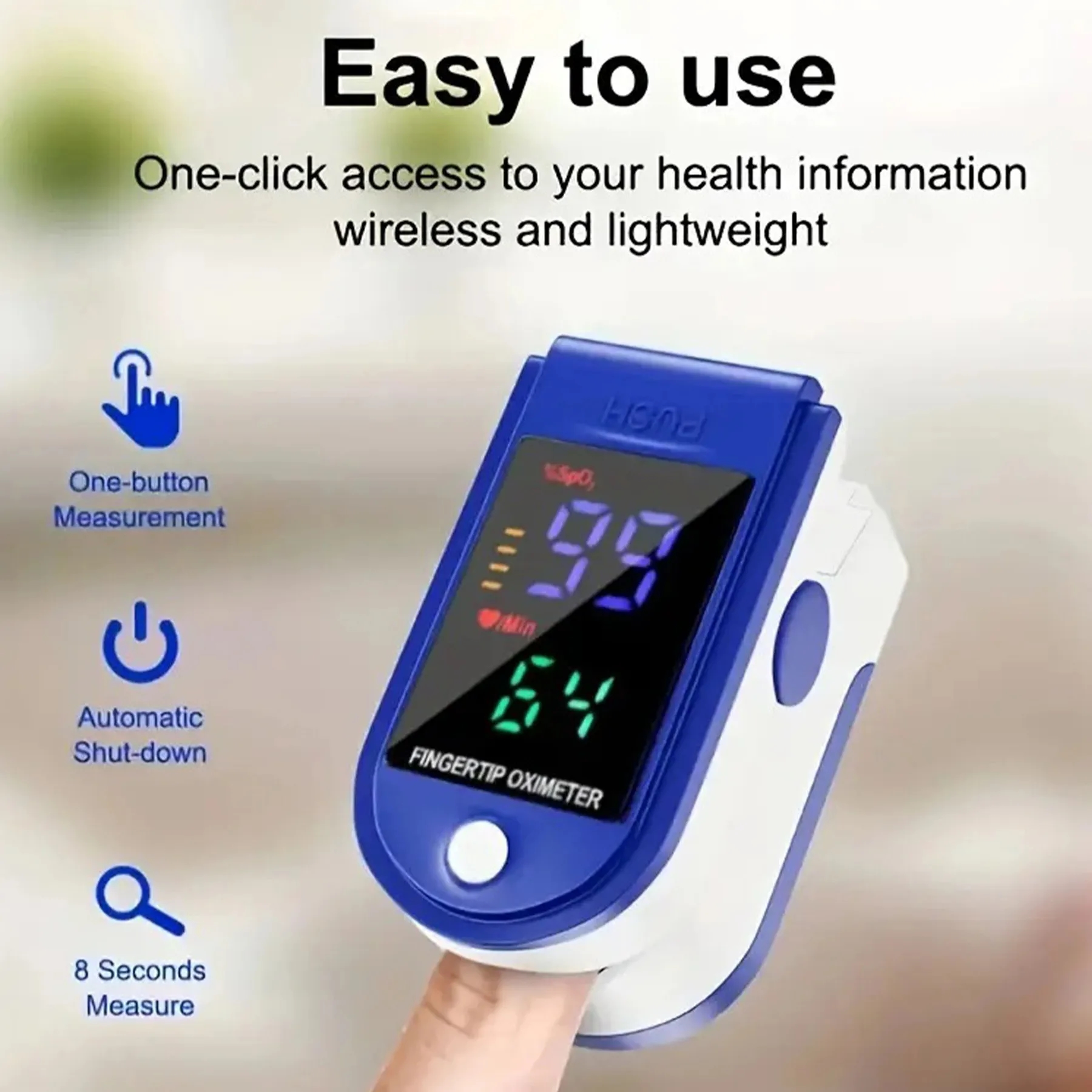 Saturation Fingertip Oxygen Finger Clip Pulse Monitor 4