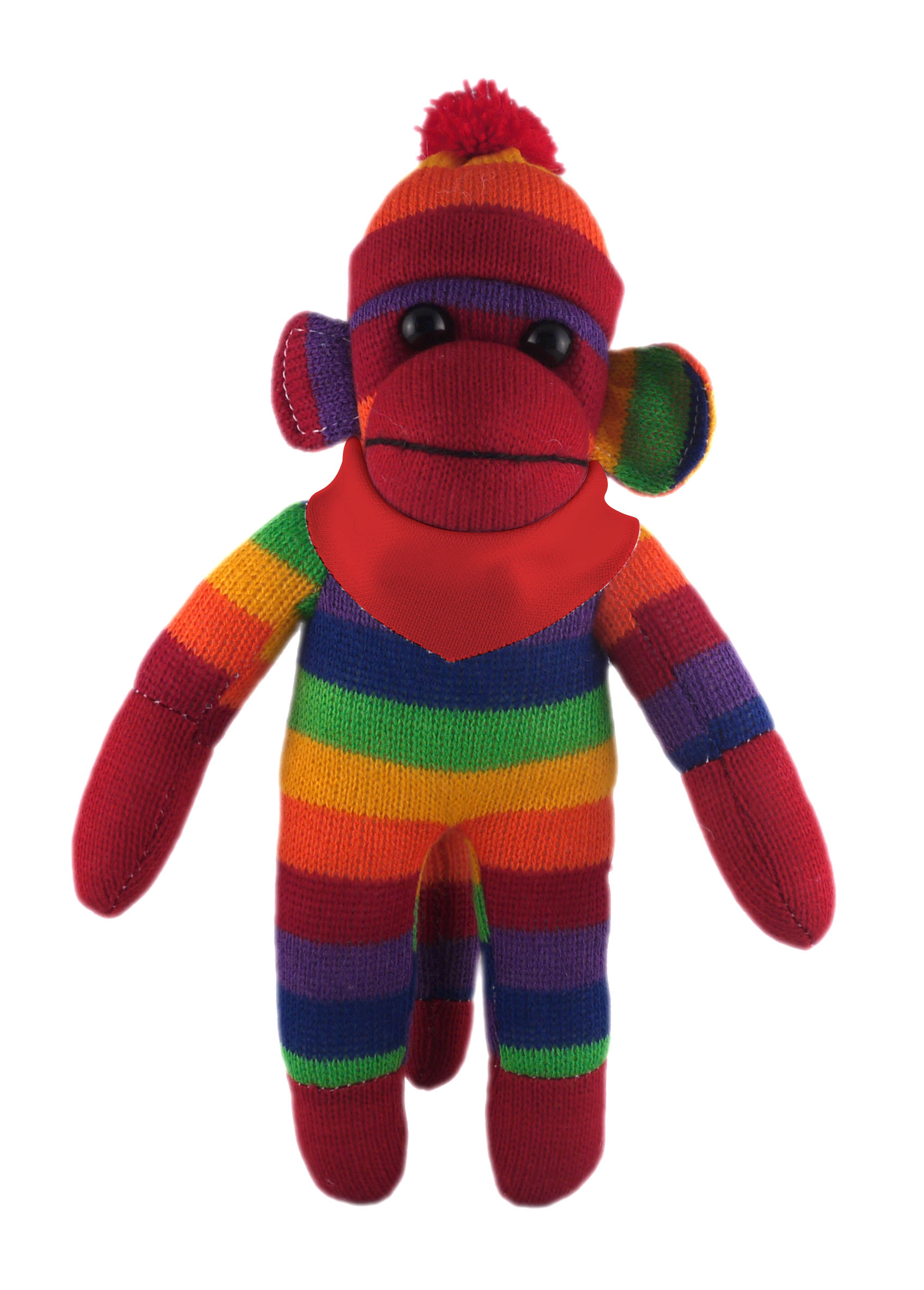 Rainbow Sock Monkey (Plush) with Bandana 2