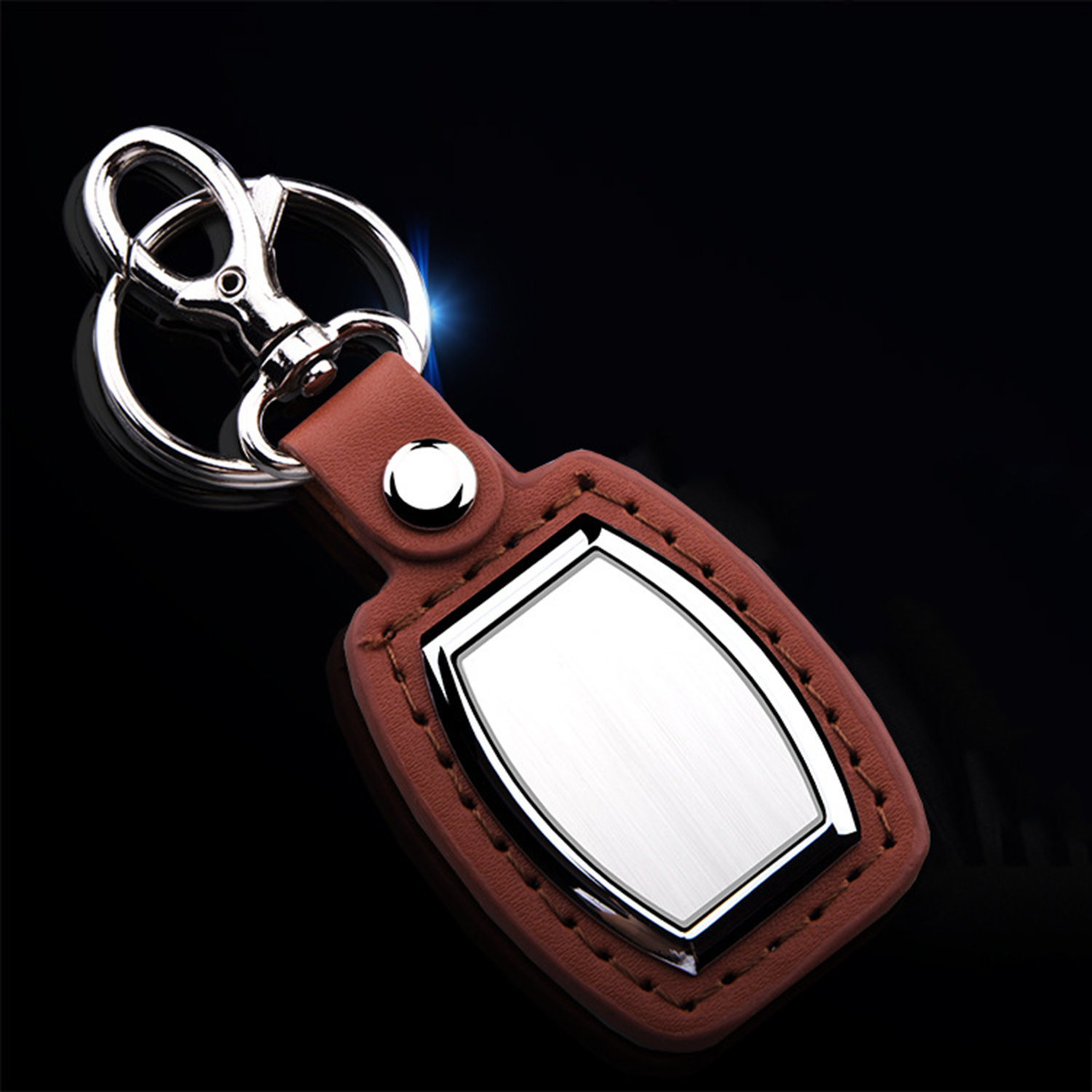 Creative business gift leather car keychain 5