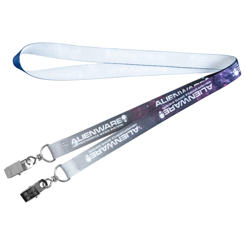 Open Ended Double Clip Full Color Lanyards 32