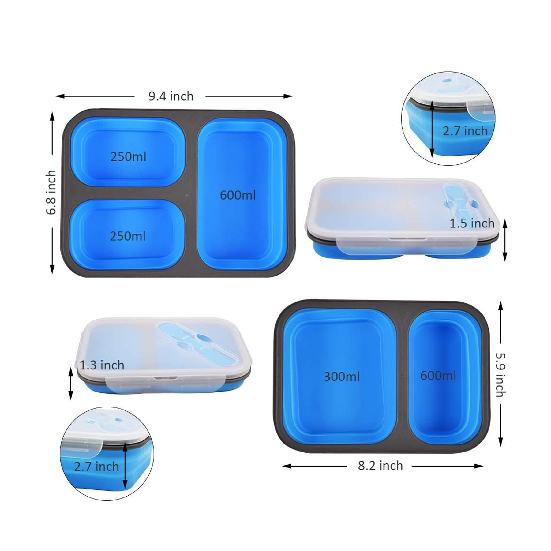 Silicone Collapsible Bento Box 3
