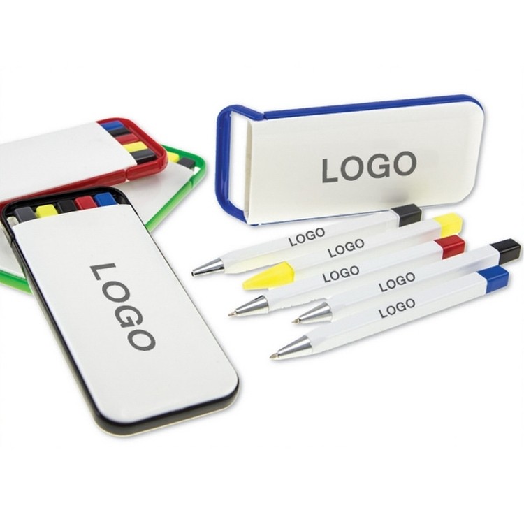 Logo Printed Oily 5 Pen Pack 1