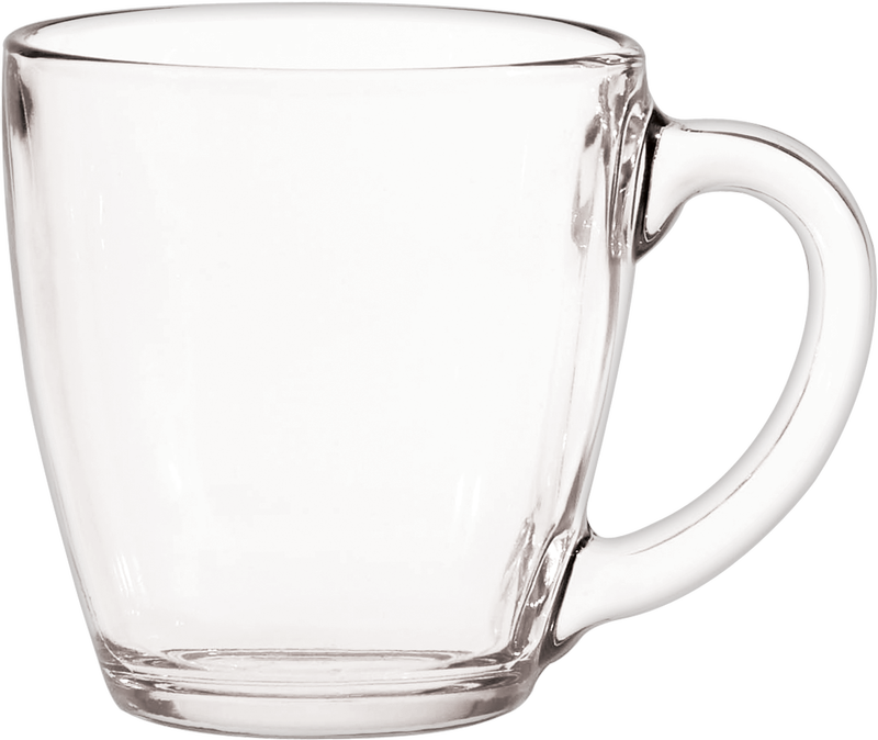 16 oz. Glass Bistro Coffee Mug - Deep Etched 11