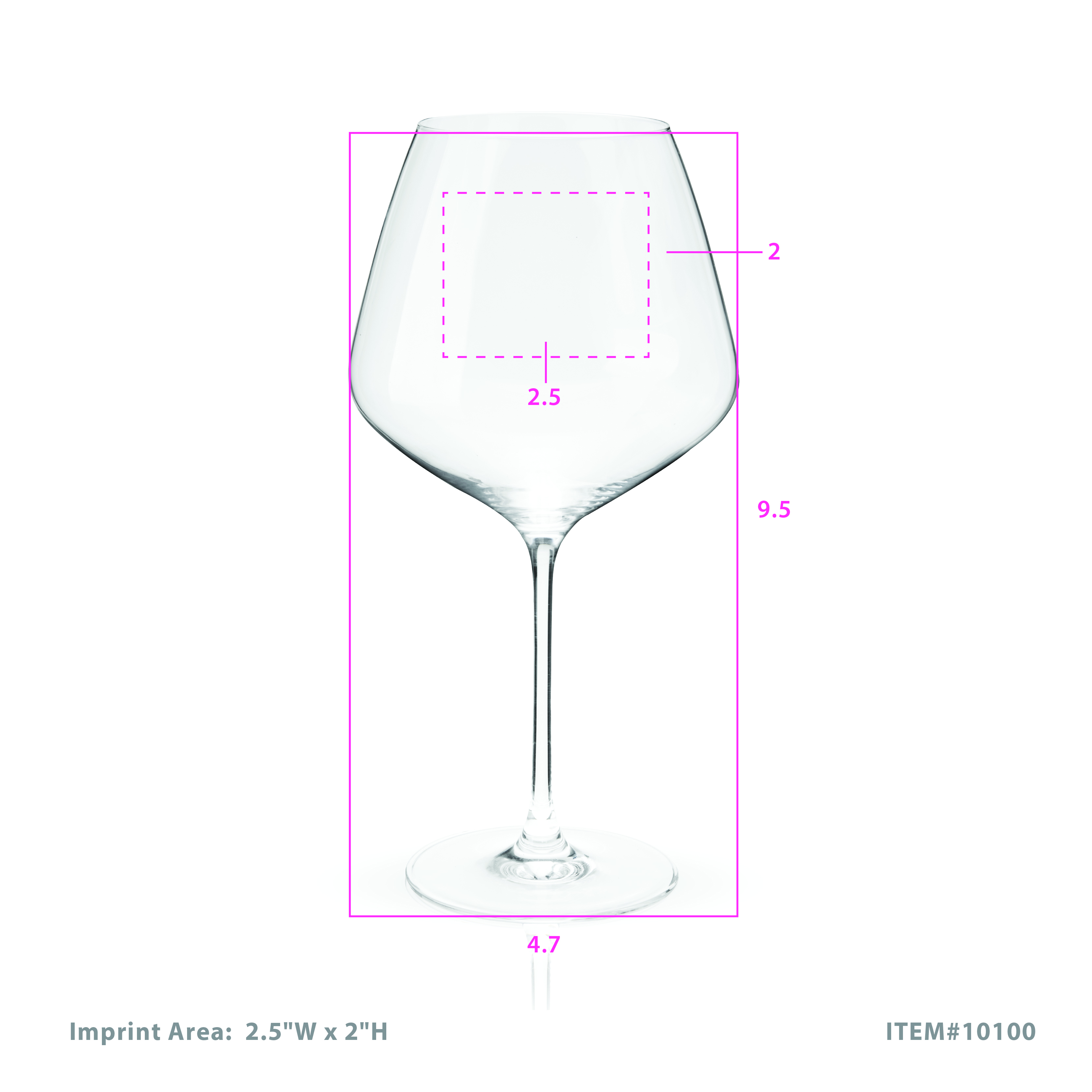 Viski® Reserve Inez Crystal Burgundy Glass, set of 4 3