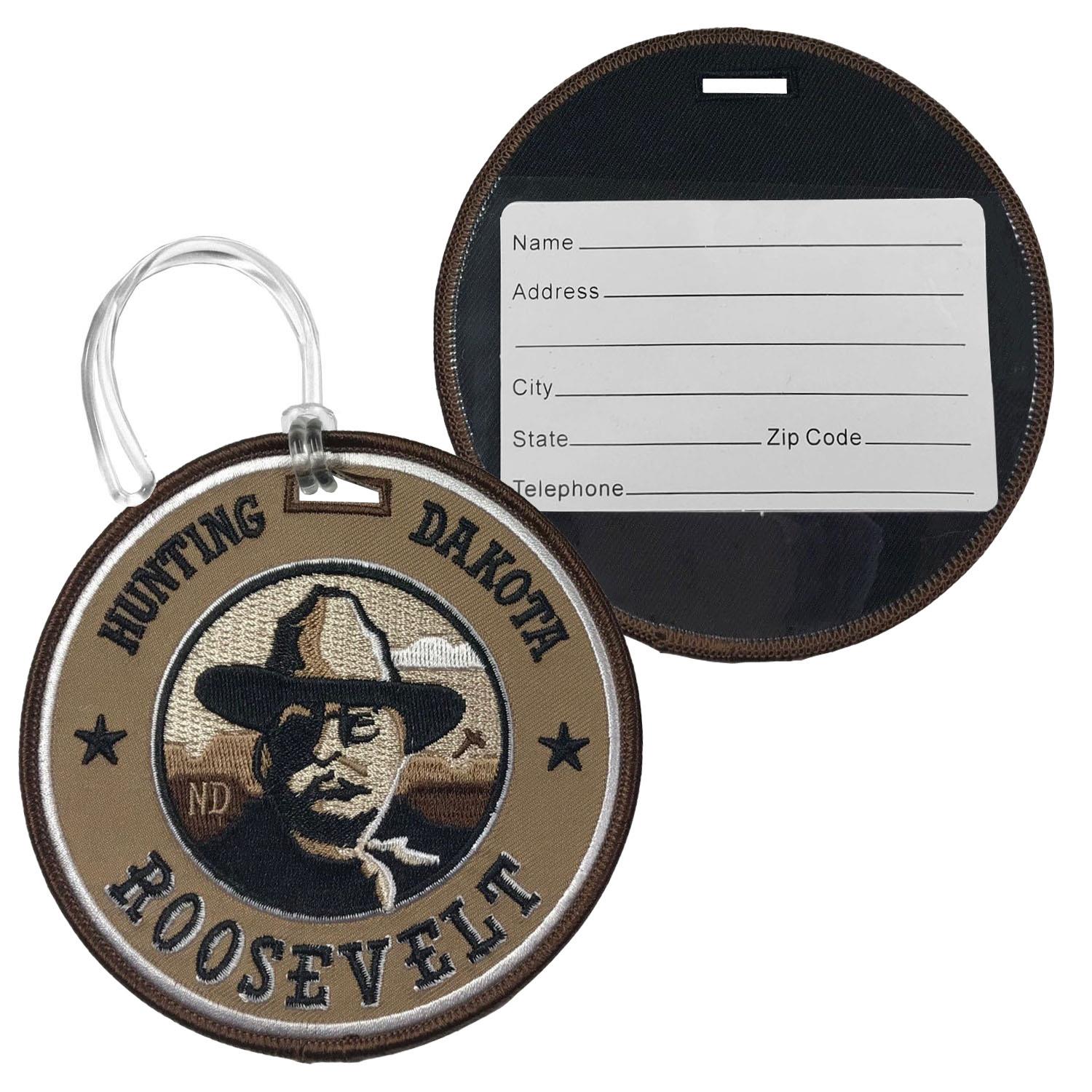 Embroidered Round Luggage Tag