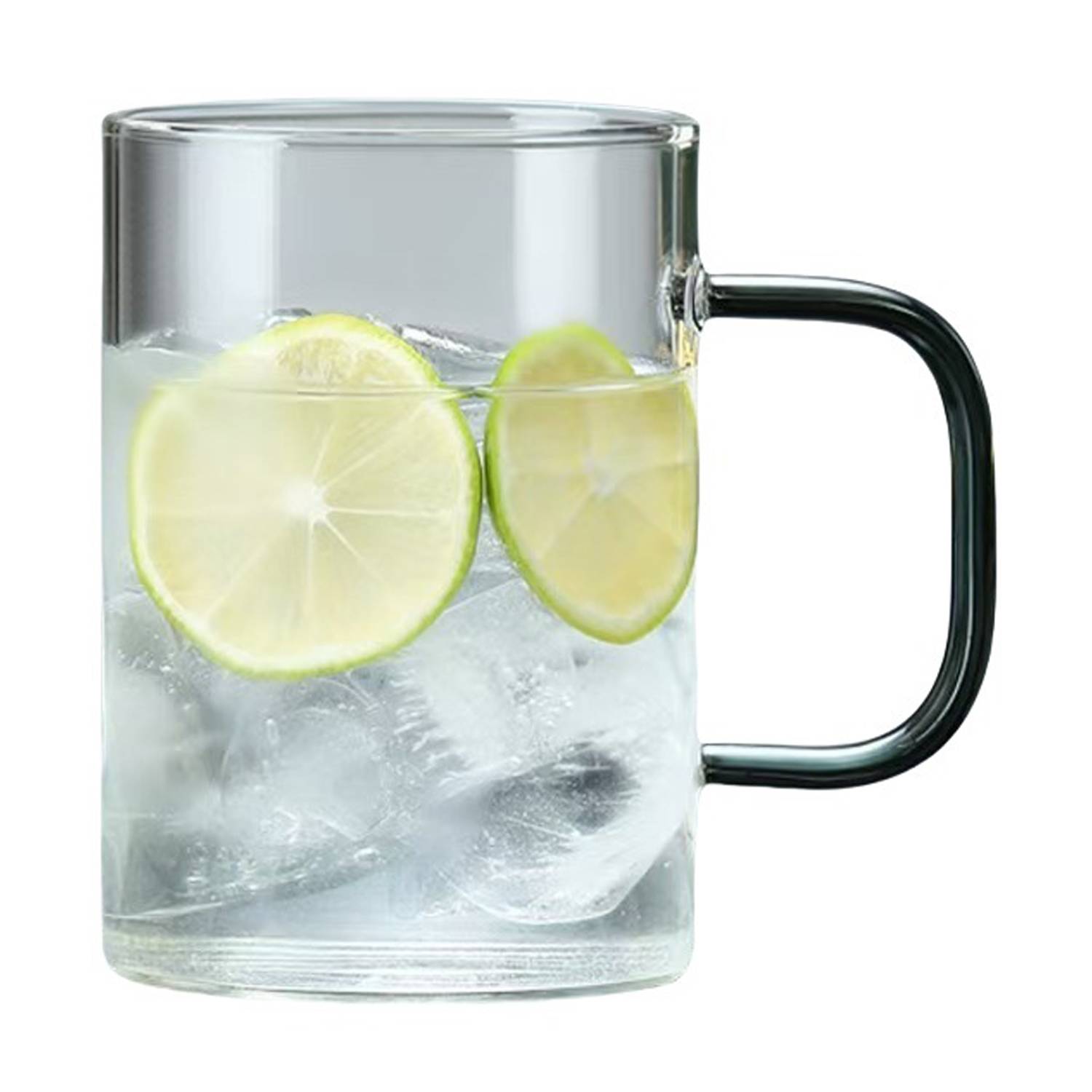 12oz Colorful Handle Heatproof Glass Mug 7